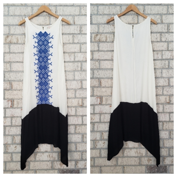Sundance Liana Embroidered Colorblock Dress - Picture 2 of 6
